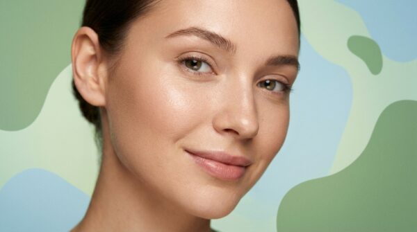 אישה עם עור פנים נקי לאחר טיפול פרוביוטי באקנה הורמונלי