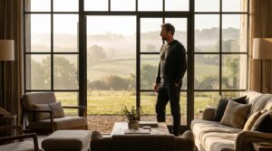 גבר מביט מהחלון, מסמל תקווה והתמודדות עם בעיות פוריות