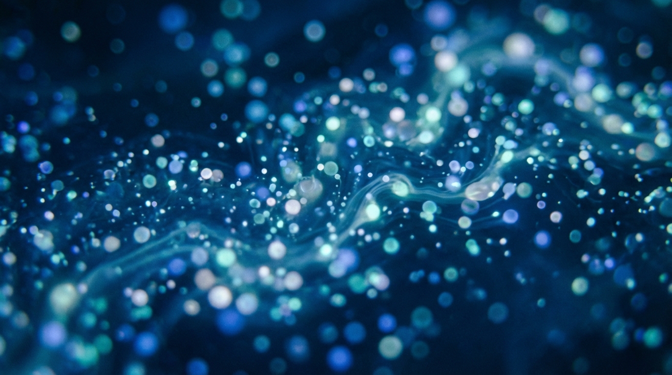 איור מופשט של חיידקים טובים (לקטובצילים) המשקמים את הפלורה הטבעית