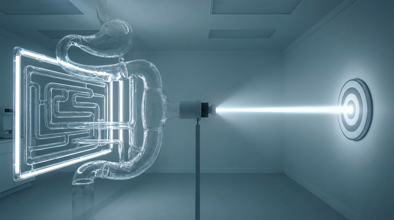 תרשים השוואתי המראה את מסלול הפרוביוטיקה בבליעה לעומת החדרה ישירה לנרתיק