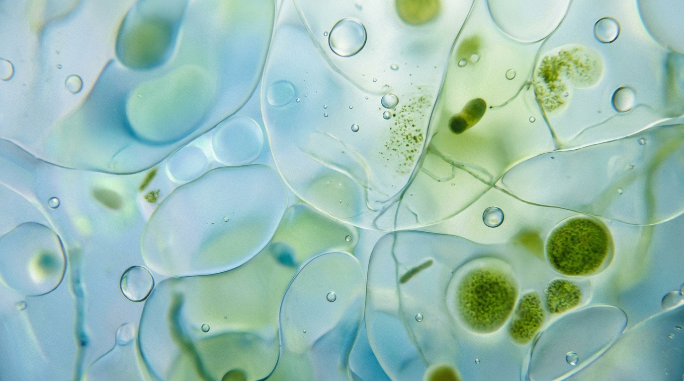 איור מופשט של פלורה וגינלית מאוזנת ובריאה, המפתח למניעת זיהומים פטרייתיים